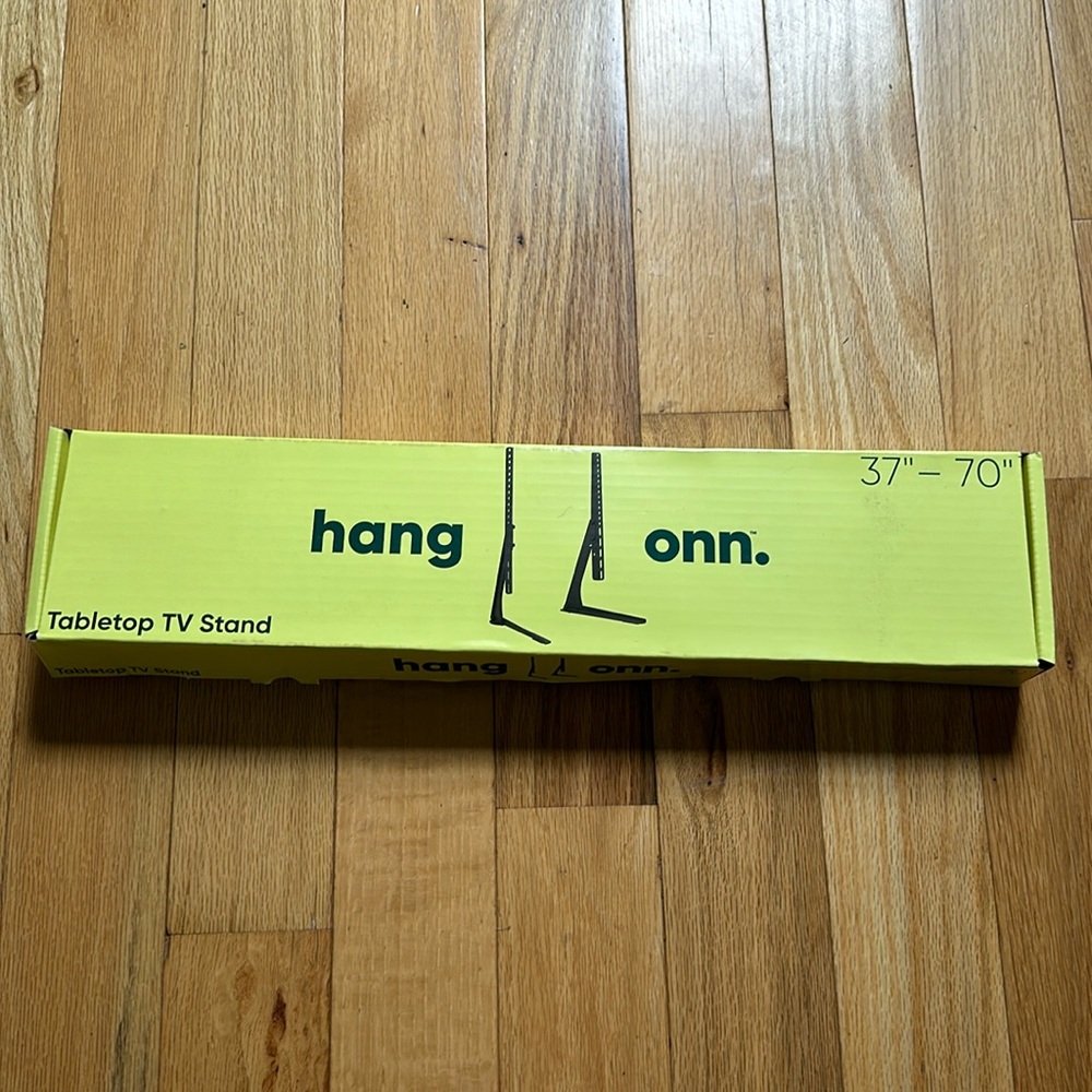 Hang onn tabletop TV stand